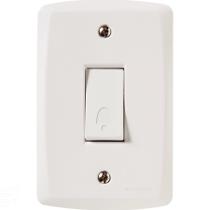 Conjunto 4x2 com 1 Pulsador Campainha 10 A 250 V Tramontina Lux2 Branco Conjunto 4x2 com 1 Pulsador Campainha 10 A 250 V Tramontina Lux2 Branco