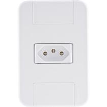 Conjunto 4x2 com 1 Tomada 2P+T 10 A 250 V Tramontina Tablet Branco