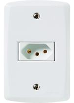 Conjunto 4x2 Com 1 Tomada 2p+t 10a- Tramontina Lux2 Branco