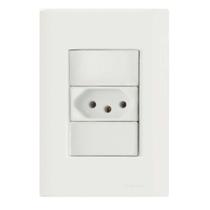 Conjunto 4x2 Com 1 Tomada 2p+t 20 A 250 V Tramontina Giz Branco Tramontina Conjunto 4x2 Com 1 Tomada 2p+t 20 A 250 V Tramontina Giz Branco Tramontina