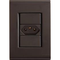 Conjunto 4x2 Com 1 Tomada 2p+t 20 A 250 V Tramontina Liz Grafite Tramontina Conjunto 4x2 Com 1 Tomada 2p+t 20 A 250 V Tramontina Liz Grafite Tramontina