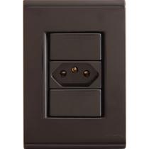 Conjunto 4x2 com 1 Tomada 2P+T 20 A 250 V Tramontina Liz Grafite