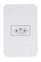 Conjunto 4x2 com 1 Tomada 2P+T 20 A 250 V Tramontina Tablet Branco Conjunto 4x2 com 1 Tomada 2P+T 20 A 250 V Tramontina Tablet Branco