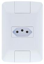 Conjunto 4x2 com 1 Tomada 2P+T Tramontina Aria 10 A 250 V Branco Conjunto 4x2 com 1 Tomada 2P+T Tramontina Aria 10 A 250 V Branco