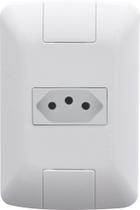 Conjunto 4x2 com 1 Tomada 2P+T Tramontina Aria 10 A 250 V Branco