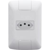 Conjunto 4x2 com 1 Tomada 2P+T Tramontina Aria 10 A 250 V Branco