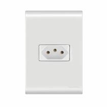 Conjunto 4x2 com 1 Tomada 2P+T Tramontina Liz 10 A 250 V Branco