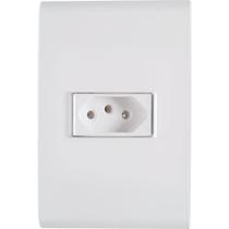 Conjunto 4x2 Com 1 Tomada 2p+t Tramontina Liz 10 A 250 V Branco Tramontina