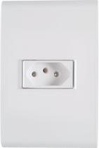 Conjunto 4x2 com 1 Tomada 2P+T Tramontina Liz 10 A 250 V Branco