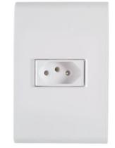 Conjunto 4x2 com 1 Tomada 2P+T Tramontina Liz 10 A 250 V Branco