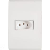 Conjunto 4x2 com 1 Tomada 2P+T Tramontina Liz 20 A 250 V Branco Conjunto 4x2 com 1 Tomada 2P+T Tramontina Liz 20 A 250 V Branco