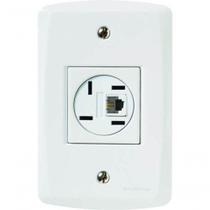 Conjunto 4x2 Com 1 Tomada 4p E Rj11 Tramontina Lux2 Branco Conjunto 4x2 Com 1 Tomada 4p E Rj11 Tramontina Lux2 Branco