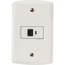 Conjunto 4x2 Com 1 Tomada Rj11 Tramontina Lux2 Branco