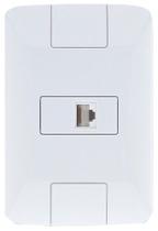 Conjunto 4x2 com 1 Tomada RJ45 cat. 6 Tramontina Aria Branco Conjunto 4x2 com 1 Tomada RJ45 cat. 6 Tramontina Aria Branco