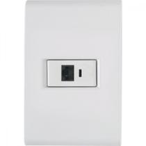 Conjunto 4x2 com 1 Tomada RJ45 cat. 6 Tramontina Liz Branco