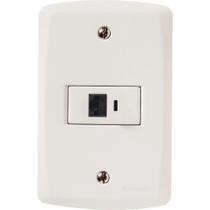 Conjunto 4x2 Com 1 Tomada Rj45 Cat. 6 Tramontina Lux2 Branco Tramontina