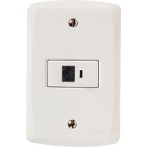 Conjunto 4x2 com 1 Tomada RJ45 cat. 6 Tramontina Lux2 Branco