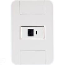 Conjunto 4x2 Com 1 Tomada Rj45 Cat. 6 Tramontina Tablet Branco Tramontina