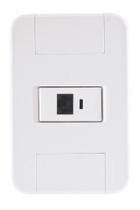 Conjunto 4x2 com 1 Tomada RJ45 cat. 6 Tramontina Tablet Branco Conjunto 4x2 com 1 Tomada RJ45 cat. 6 Tramontina Tablet Branco