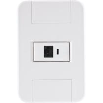 Conjunto 4x2 com 1 Tomada RJ45 cat. 6 Tramontina Tablet Branco Conjunto 4x2 com 1 Tomada RJ45 cat. 6 Tramontina Tablet Branco
