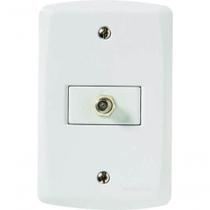 Conjunto 4x2 Com 1 Tomada -sat Coaxial Tramontina Lux2 Branco