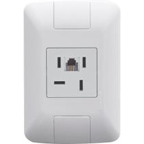 Conjunto 4x2 Com 1 Tomada Telefone 4p E Rj11 Tramontina Aria Branco Tramontina Conjunto 4x2 Com 1 Tomada Telefone 4p E Rj11 Tramontina Aria Branco Tramontina