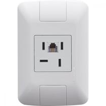 Conjunto 4x2 com 1 Tomada Telefone 4P e RJ11 Tramontina Aria Branco Conjunto 4x2 com 1 Tomada Telefone 4P e RJ11 Tramontina Aria Branco