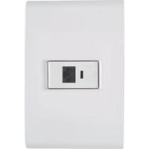 Conjunto 4x2 Com 1 Tomada Telefone Rj11 Tramontina Liz Branco Tramontina