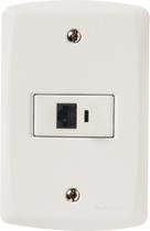 Conjunto 4x2 com 1 Tomada Telefone RJ11 Tramontina Lux2 Branco Conjunto 4x2 com 1 Tomada Telefone RJ11 Tramontina Lux2 Branco