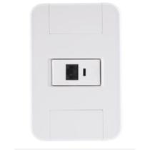 Conjunto 4x2 com 1 Tomada Telefone RJ11 Tramontina Tablet Branco Conjunto 4x2 com 1 Tomada Telefone RJ11 Tramontina Tablet Branco