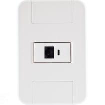 Conjunto 4x2 com 1 Tomada Telefone RJ11 Tramontina Tablet Branco Conjunto 4x2 com 1 Tomada Telefone RJ11 Tramontina Tablet Branco