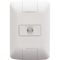 Conjunto 4x2 com 1 Tomada TV/SAT Coaxial Tramontina Aria Branco Conjunto 4x2 com 1 Tomada TV/SAT Coaxial Tramontina Aria Branco