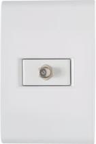 Conjunto 4x2 com 1 Tomada TV/SAT Coaxial Tramontina Liz Branco