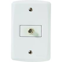 Conjunto 4x2 Com 1 Tomada Tv/sat Coaxial Tramontina Lux2 Branco Tramontina