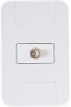 Conjunto 4x2 com 1 Tomada TV/SAT Coaxial Tramontina Tablet Branco