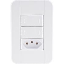 Conjunto 4x2 Com 2 Interruptores Paralelos 10 A 250 V E 1 Tomada 2p+t 20 A 250 V Tablet B