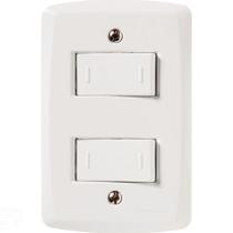 Conjunto 4x2 Com 2 Interruptores Paralelos 10 A 250 V Tramontina Lux2 Branco Tramontina
