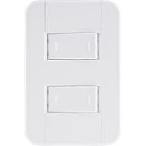 Conjunto 4x2 com 2 Interruptores Paralelos 10 A 250 V Tramontina Tablet Branco Conjunto 4x2 com 2 Interruptores Paralelos 10 A 250 V Tramontina Tablet Branco