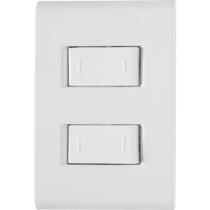 Conjunto 4x2 Com 2 Interruptores Paralelos Tramontina Liz 10 A 250 V Branco Tramontina