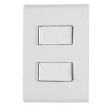 Conjunto 4x2 com 2 Interruptores Paralelos Tramontina Liz 10 A 250 V Branco