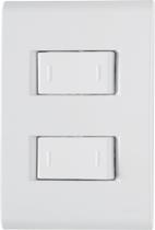 Conjunto 4x2 com 2 Interruptores Paralelos Tramontina Liz 10 A 250 V Branco