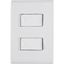 Conjunto 4x2 com 2 Interruptores Paralelos Tramontina Liz 10 A 250 V Branco