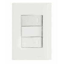 Conjunto 4x2 com 2 Interruptores Simples 10 a 250 V Giz Branco - Tramontina