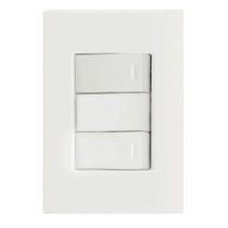 Conjunto 4x2 Com 2 Interruptores Simples 10 A 250 V Tramontina Giz Branco Tramontina
