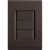 Conjunto 4x2 com 2 Interruptores Simples 10 A 250 V Tramontina Liz Grafite