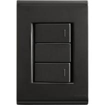 Conjunto 4x2 Com 2 Interruptores Simples 10 A 250 V Tramontina Liz Grafite
