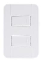 Conjunto 4x2 com 2 Interruptores Simples 10 A 250 V Tramontina Tablet Branco