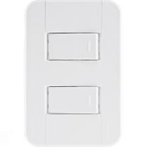 Conjunto 4x2 com 2 Interruptores Simples 10 A 250 V Tramontina Tablet Branco