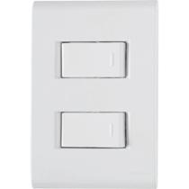 Conjunto 4x2 Com 2 Interruptores Simples 10a 250v Tramontina Liz Branco