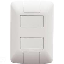 Conjunto 4x2 Com 2 Interruptores Simples Tramontina Aria 6 A 250 V Branco Tramontina